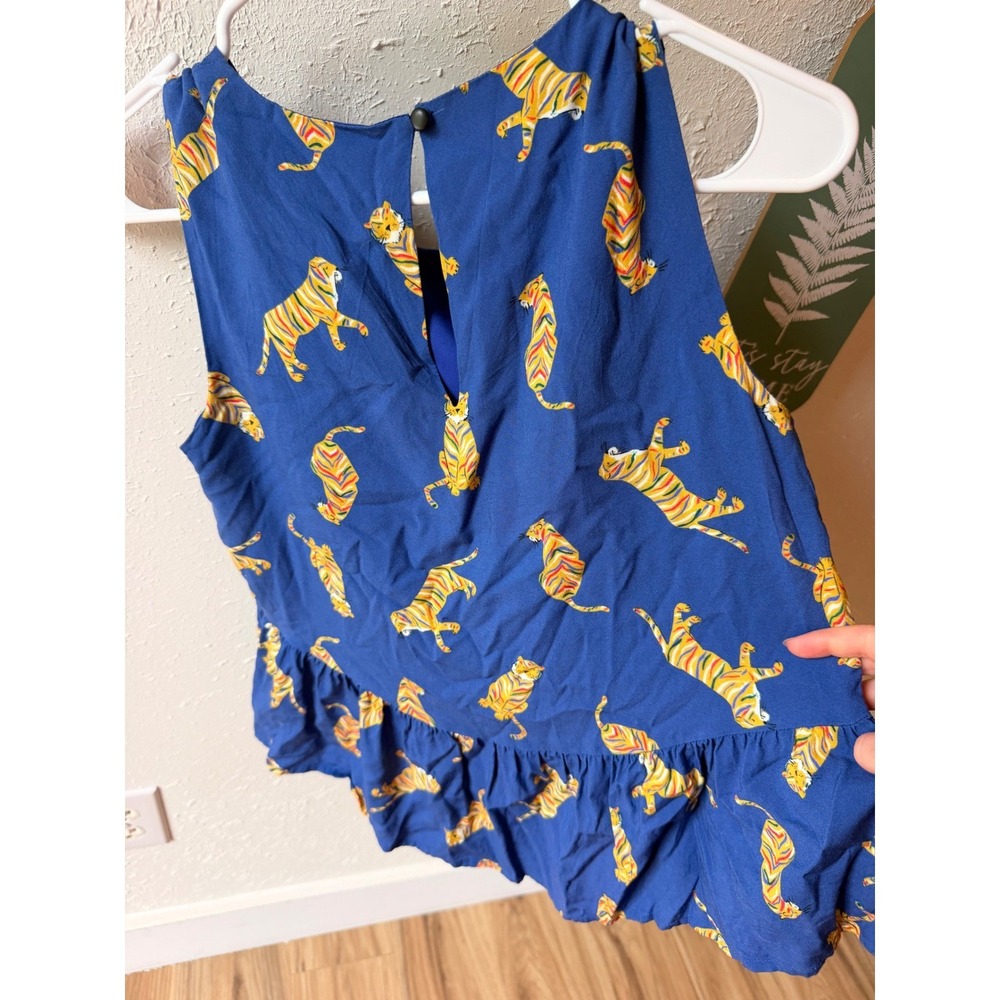 Corey Lynn Calter Tiger Peplum Shirt
